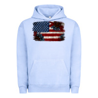 Pigment Grape Ice Distressed Sunflower American Flag Urban Hoodie - Jasminsmagicworld