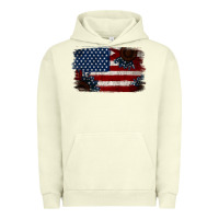 Pigment Pistachio Distressed Sunflower American Flag Urban Hoodie - Jasminsmagicworld