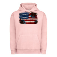 Distressed Sunflower American Flag Urban Hoodie | Teevron