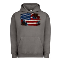 Pigment Tornado Distressed Sunflower American Flag Urban Hoodie - Jasminsmagicworld