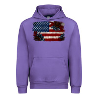 Tulip Distressed Sunflower American Flag Urban Hoodie - Jasminsmagicworld