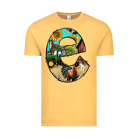 Vintage Mustard farm life alphabet lowercase letters e Vintage Tee - BundleAndBundleShop