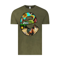 Vintage Olive farm life alphabet lowercase letters e Vintage Tee - BundleAndBundleShop