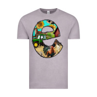 Vintage Zinc farm life alphabet lowercase letters e Vintage Tee - BundleAndBundleShop