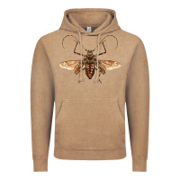 Vintage Coffee acrocinus beetle with wings Vintage Hoodie - LillyAllenDesigns