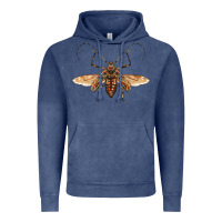 Vintage Denim acrocinus beetle with wings Vintage Hoodie - LillyAllenDesigns