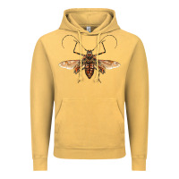 Vintage Mustard acrocinus beetle with wings Vintage Hoodie - LillyAllenDesigns