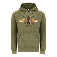 Vintage Olive acrocinus beetle with wings Vintage Hoodie - LillyAllenDesigns