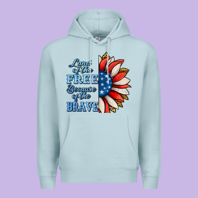 Patriotic Sunflower Premium Hoodie Designed By Jasminsmagicworld