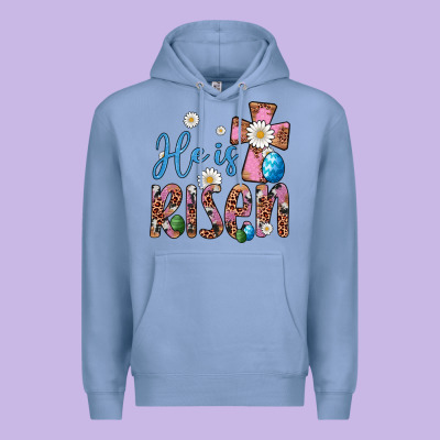 He Is Risen Cross Premium Hoodie Designed By Artiststas