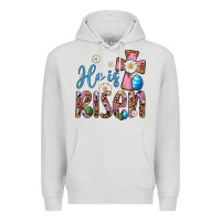 Dove Grey he is risen cross Premium Hoodie - Artiststas