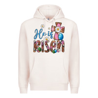 Pale Pink he is risen cross Premium Hoodie - Artiststas