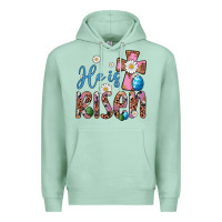 Seafoam he is risen cross Premium Hoodie - Artiststas