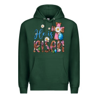 Sports Green he is risen cross Premium Hoodie - Artiststas