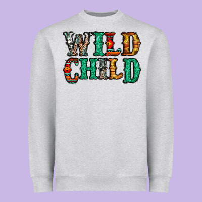 Western Wild Child Heavyweight Sweatshirt Designed By Jasminsmagicworld