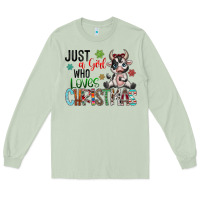 Matcha just a girl who loves christmas Long Sleeve Tee - CowhideDigitalArt