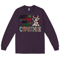 Plum just a girl who loves christmas Long Sleeve Tee - CowhideDigitalArt