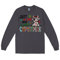 Smoke just a girl who loves christmas Long Sleeve Tee - CowhideDigitalArt