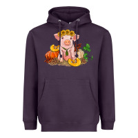 Plum fall pig Heavyweight Hoodie - RanaPortraitStore