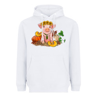 White fall pig Heavyweight Hoodie - RanaPortraitStore