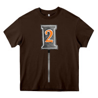 Chocolate Brown marker 2 chain fa element Heavy Core Tee - FaDigitalArtStudio