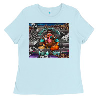 Baby Blue turkey wine and feelin fine tumbler Ladies Tee - BundleAndBundleShop