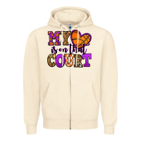 Sandshell my heart is on that court basketball Zipper Hoodie - Jasminsmagicworld