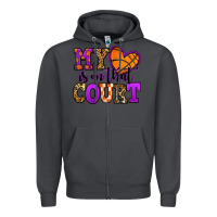 Smoke my heart is on that court basketball Zipper Hoodie - Jasminsmagicworld