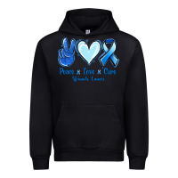 Black Peace Love Cure Stomach Cancer Urban Hoodie - Jasminsmagicworld