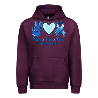 Mauve Wine Peace Love Cure Stomach Cancer Urban Hoodie - Jasminsmagicworld