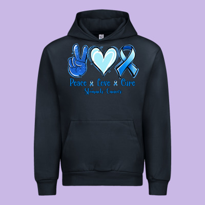Peace Love Cure Stomach Cancer Urban Hoodie Designed By Jasminsmagicworld