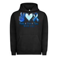 Pigment Black Peace Love Cure Stomach Cancer Urban Hoodie - Jasminsmagicworld