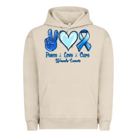 Pigment French Oak Peace Love Cure Stomach Cancer Urban Hoodie - Jasminsmagicworld