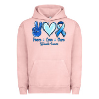 Pigment Salmon Peace Love Cure Stomach Cancer Urban Hoodie - Jasminsmagicworld