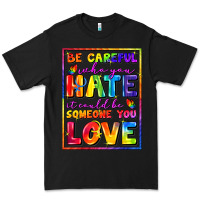 Black Be careful who you hate it could be someone you Premium Tee - FaDigitalArtStudio