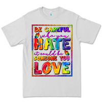 Dove Grey Be careful who you hate it could be someone you Premium Tee - FaDigitalArtStudio