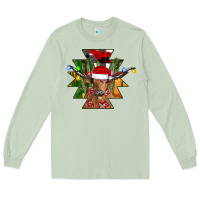Matcha longhorn Aztec Christmas Long Sleeve Tee - CowhideDigitalArt
