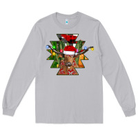 Moon Dust longhorn Aztec Christmas Long Sleeve Tee - CowhideDigitalArt