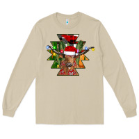Mushroom longhorn Aztec Christmas Long Sleeve Tee - CowhideDigitalArt