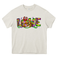 Cream mardi gras love Heavy Core Tee - OliviaCreatesArt
