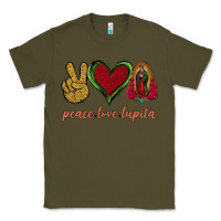 Army Green Peace Love Lupita Classic Tee - Jasminsmagicworld