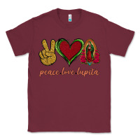 Burgundy Peace Love Lupita Classic Tee - Jasminsmagicworld