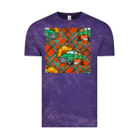 Cloud Purple fall truck seamless pattern Vintage Tee - BundleAndBundleShop