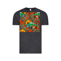 Vintage Black fall truck seamless pattern Vintage Tee - BundleAndBundleShop