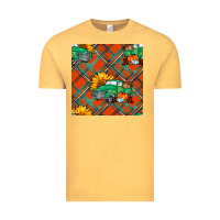 Vintage Mustard fall truck seamless pattern Vintage Tee - BundleAndBundleShop