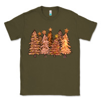 Army Green melanin christmas trees with lights Classic Tee - FaDigitalArtStudio