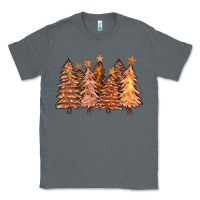 Charcoal Heather melanin christmas trees with lights Classic Tee - FaDigitalArtStudio