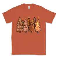 Copper melanin christmas trees with lights Classic Tee - FaDigitalArtStudio