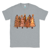 Heather Grey melanin christmas trees with lights Classic Tee - FaDigitalArtStudio