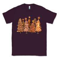 Plum melanin christmas trees with lights Classic Tee - FaDigitalArtStudio